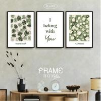 ราคา (1 เซ็ต 3 รูป) กรอบรูปแต่งบ้าน แต่งผนังดอกไม้แสนสวย พร้อมตัวแขวน ขนาด30x40cm (28956714315)