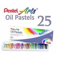 ราคา สี Pentel สีชอล์ค 25 สี สีชอล์ก เพนเทล 25 สี Oil Pastels PHN-25AS (1กล่อง) สีเข้ม สด คมชัดทุกการระบาย (15548823341)
