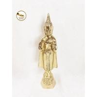 ราคา พระปางห้ามสมุทร พระห้ามสมุทร เนื้อทองเหลือง ขัดเงา หน้าตัก 3" (9974525378)