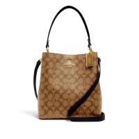 ราคา TOWN BUCKET BAG IN SIGNATURE CANVAS (COACH 91512) ทรงจีบใบใหญ่ งานแท้% งานหิ้วจาก Shop & Outlet USA (10669020766)