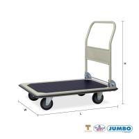 ราคา JenStore JUMBO รถเข็นพื้นเหล็กชั้นเดียว มือจับข้างเดียวพับได้ 370 กก. HB-210J (667449908)
