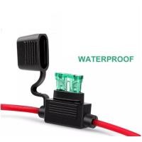 ราคา กระบอกเสียบฟิวส์รถยนต์ มีฝาปิดกันน้ำ พร้อมฟิวส์ 15 Amp สายไฟ 16 AWG Fuse Holde ใส่ฟิวส์รุ่น standard (13355324045)