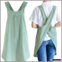 ราคา เบนโจเร ผ้ากันเปื้อนข้ามกลับ,แขนกุดผ้าฝ้ายผ้าลินินอบผ้ากันเปื้อนทําอาหาร,สร้างสรรค์ระบายอากาศสีทึบเสื้อผ้าทํางานอุปกรณ์ครัว (51758369906)