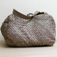 ราคา กระเป๋าถือหนังแท้สาน สไตล์วินเทจ สินค้าญี่ปุ่นมือสอง made in Japan (589204390)