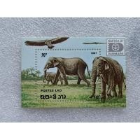 ราคา แสตมป์แผ่นชีทลาวชุดช้าง ปี1987 (25120670584)