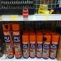 ราคา TOA พียูโฟม สเปรย์อเนกประสงค์ PU FOAM 500ml.และ750ml. สินค้ามีคุณภาพ พร้อมส่ง (27620215257)