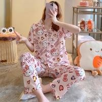 ราคา ชุดนอน ชุดนอนลายการ์ตูน เสื้อแขนสั้นขายาว ชุดนอนคิตตี้ ชุดนอนราคาถูก (10330518200)