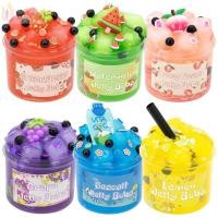 ราคา YOLOGO Jelly Cube Slime, Non-Sticky 300ml/70ml Slime Kit, ผลไม้นุ่ม Crunchy ความเครียดบรรเทา Glitter Slime Party Favor ของขวัญ (41829510673)