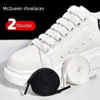 ราคา เชือกรองเท้า เชือกรองเท้ากลม McQueen เชือกผูกรองเท้าดั้งเดิมแบนสีขาวสําหรับผู้ชายที่เหมาะสม (49207849152)