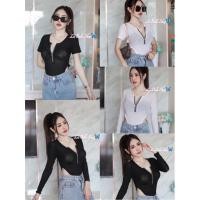ราคา บอดี้สูทซีทรูซิปหน้าผ้าซีทรู (22010989127)