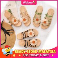 ราคา WEBEE 1930 รองเท้าแตะผู้หญิง Flat Kasut Wanita Flower Flora Bunga (12198919099)