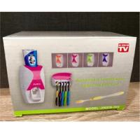 ราคา เครื่องบีบยาสีฟันพร้อมที่เก็บแปรง (452311559)