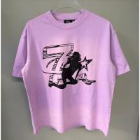 ราคา เสื้อยืดคอกลมพิมพ์ลายดาวดิจิตอล พื้นหลังสีม่วงอ่อน ตัวเสื้อสวมใส่ง่าย ในสไตล์ Brea (41878949427)