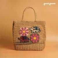 ราคา กระเป๋าถือเสื่อกกพันเกลียว Good Goods (26866209240)