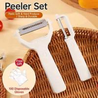 ราคา 2in1 เครื่องปอกผัก,เครื่องปอกมัลติฟังก์ชั่นและเครื่องตัด,ครัวผลไม้ปอกเครื่องมือขูด (52309197091)