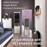 ราคา New X9 Aluminum Alloy Wireless AirMouse Mini Keyboard Rechargeable with Voice Remote Control Small Double-sided (24796567143)
