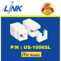 ราคา LINK รุ่น US-1006SL : CAT 6 RJ45 Slim White JACK Color Changeable ตัวเมีย (เต้ารับสายแลนรุ่นสลิมมีฝาครอบ) - ประกัน 30 ปี (46954470111)