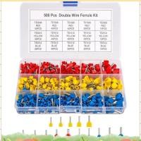 ราคา Super Double Wire Ferrules Kit, 500 ชิ้นลวด Ferrule Terminals, ฉนวน Ferrule Crimp Pin Terminals, สายไฟ Pin End Terminal ทนทาน (26656350568)