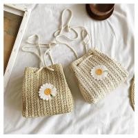 ราคา [พร้อมส่ง] กระเป๋าสาน กระเป๋าเชือกถัก หูรูด สะพายข้าง ลายดอกไม้ ดอกเดซี่ (6042173522)