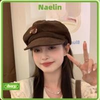 ราคา หมวกทรงแปดเหลี่ยม หมวกเบสบอลผ้าลูกฟูก พร้อมเบเร่ต์ลายปุ่มคู่ อบอุ่น กันลม สำหรับผู้หญิง ในฤดูหนาว (53457699233)