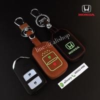 ราคา ซองหนังแท้ ใส่กุญแจรีโมทรถยนต์ HONDA HR-V,CR-V,BR-V,JAZZ,Cit/RS Smart Key 2 ปุ่ม รุ่นเรืองแสง (12910569573)