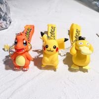 ราคา Pokemon Keychain Pikachu Anime Action Figure Toy Kawaii Cartoon Fashion Charmander Psyduck Doll Keyring Car Bag Pendant (23481320992)