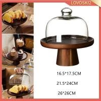 ราคา [โลโวสกี้2] ขาตั้งเค้กไม้, จานเค้กพร้อมฝาปิด, ขาตั้งการนําเสนอ, จานเสิร์ฟสําหรับ (53401698205)