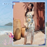 ราคา ชุดเดรสยาวลายดอกไม้สีขาวลายดอกไม้สีเหลือง แฟชั่นชุดไปเที่ยวทะเลสวยๆ ใส่เดินเล่นริมทะเล ใส่ถ่ายรูป (6969913443)