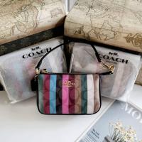 ราคา แท้ พร้อมส่งC6021 Coach Nolita 15 คล้องมือ/แขน/ใบเล็ก หนังลายc อะไหล่ทอง (49108646245)