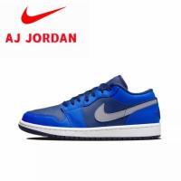 ราคา Air Jordan 1 Retro Low OG Mystic Navy Low Top Retro รองเท้าบาสเก็ตบอล Women's Blue Black (22350639964)
