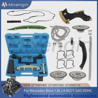 ราคา Engine Parts Timing Chain With tool kit Set Fit VVT 1.8L M271 GAS DOHC MERCEDES-BENZ C180 C200 C250 (50954590909)