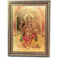 ราคา กรอบภาพมงคลแผ่นทองขนด A4 องค์พระพิฆเนศวร พระรีนาโมจัน (Runamochana Ganapati) (9173252863)