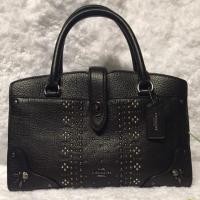 ราคา ส่ง EMS ฟรี COACH #F56832 MERCER SATCHEL 30 IN PEBBLE LEATHER WITH BANDANA RIVETS (375180416)