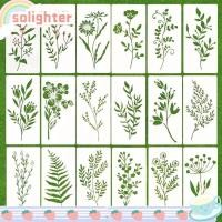 ราคา SOLIGHTER 6/16/18pcs Wall ดอกไม้ป่าลายฉลุภาพวาด,ตกแต่งบ้านReusable Scrapbooking งานแต่งงานแม่แบบ,คุณภาพสูงวาด 6/16/18pcs ดอกไม้ป่าลายฉลุภาพวาดบ้าน (24895136530)