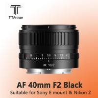 ราคา TTArtisan AF 40 มม.F2 Full-Frame Autofocus Prime เลนส์สําหรับ Sony E-Mount Nikon Z,กล้อง Mirrorless (43412089892)