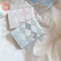 ราคา กระเป๋าบัตรสำหรับผู้หญิง พิมพ์ตารางสีน้ำเงิน ดีไซน์เรียบง่ายและใช้งานได้หลากหลาย (43579779817)