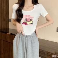 ราคา 【ส่งจากไทย】เสื้อยืดผู้หญิงแขนสั้นดีไซน์ใหม่ช่วงฤดูร้อน สไตล์สั้นเข้ารูป เสื้อยืดเข้ารูปเข้ารูป (41514974491)