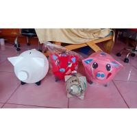 ราคา หมูออมสินเปเปอร์มาเช่งานแฮนด์เมด(แบบหนังสือพิมพ์เอาไปลงสีเองค่ะ)Papermache,Handmade,DIY (10650660945)