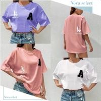 ราคา พร้อมส่ง คอกลม​ แขนสั้น​ ​Oversize​ ผ้าเรย่อน Clothing Women (41162379570)