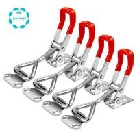 ราคา [Fast Q9]4 Pack Toggle Clamp 4001 ปรับ 304 สแตนเลสสลับ Hasp Latches สําหรับ Smoker ฝาปิด Jig ตู้แช่แข็งประตู (50857715080)