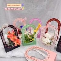 ราคา WHกล่องเสียบดอกไม้ กล่องใส่ดอกไม้ ถุงบรรจุดอกไม้, กระดาษกระดาษห่อของขวัญแบบพกพา, รูปร่างสร้างสรรค์ DIY (27881580956)