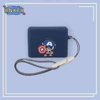 ราคา for MOONDROP Golden Ages 1979 Case Earphones Premium Silicone Captain America Cartoon pattern Cover Shockproof Accessible Charging Port with Carabiner Lanyard (53008713295)