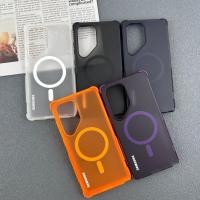 ราคา หรูหรา Matte โปร่งแสงเคสโทรศัพท์สําหรับ Samsung Galaxy S25 S25Ultra S25 + แม่เหล็กชาร์จไร้สาย Anti-fall กันชนสําหรับ Samsung Galaxy S25U S25 U S25 + (43579616704)