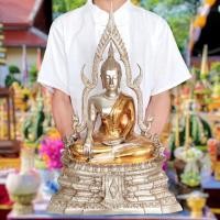 ราคา พระพุทธชินราช เนื้อทอง 2 กษัตริย์ ปี2500 (หน้าตัก9นิ้ว)พุทธาภิเษก วัดพระศรีรัตนมหาธาตุ พิษณุโลก พระคู่บ้านคู่เมืองมาแต่โ (20633866867)