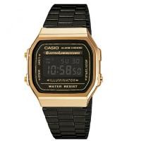 ราคา Casio Standard นาฬิกาข้อมือ ชาย-หญิง ดิจิตอลสายรมดำ รุ่น A168WEGB-1B - สีดำ/ทอง (500846527)