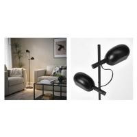 ราคา IKEAshopping IKEA FOLKBÅT โฟล์คบวท โคมไฟตั้งพื้น 2 หลอด, ดำ (44407416139)