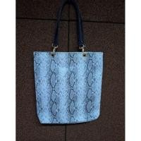 ราคา Sale !!! กระเป๋าสะพายหนังเทียมลายงูมือสอง (23060626765)