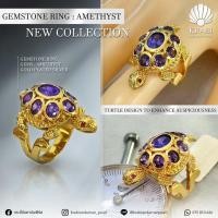 ราคา แหวนเต่าทอง ประดับด้วยพลอยแท้สีม่วงอะเมทิสทั้งกระดอง (44429983182)