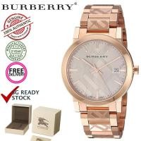 ราคา Burberry BU9039 Women's The City Engraved Check Rose Gold Watch [In stock SG]นาฬิกาแฟชั่น (1942413556)