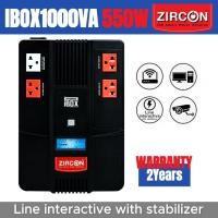 ราคา ZIRCON UPS เครื่องสำรองไฟ IBOX 1000VA/550W Line interactive with stabilizer 2 years warranty (42922913180)